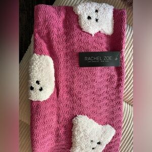 NWT Viral and Rare Rachel Zoe Pink Ghost Throw / Blanket